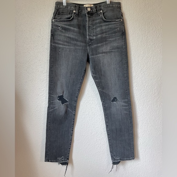 NWT CQY Distressed Icon Oblivian Gray Black Jeans Vintage Slim Size 30 - Picture 2 of 11